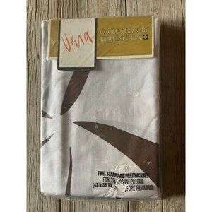 Vintage MCM Vera Collection Burlington 2 Standard Pillowcases no iron cot/poly